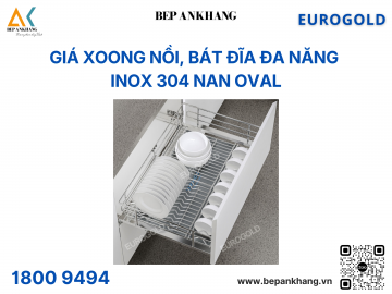 Giá xoong nồi, bát đĩa đa năng inox 304 nan Oval EPV6060F (EPO7360VX) – Eurogold